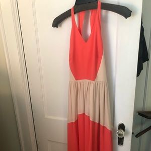 Tibi coral and light pink maxi. Never been worn